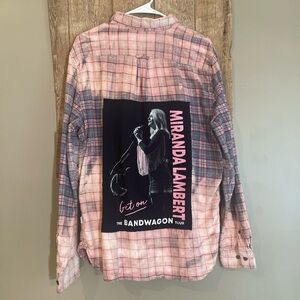 Miranda Lambert Up-cycled Graphic flannelShirt